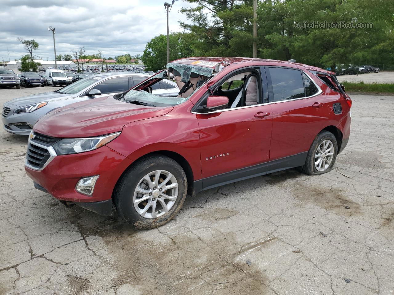 2020 Chevrolet Equinox Lt Red vin: 3GNAXKEVXLS661099