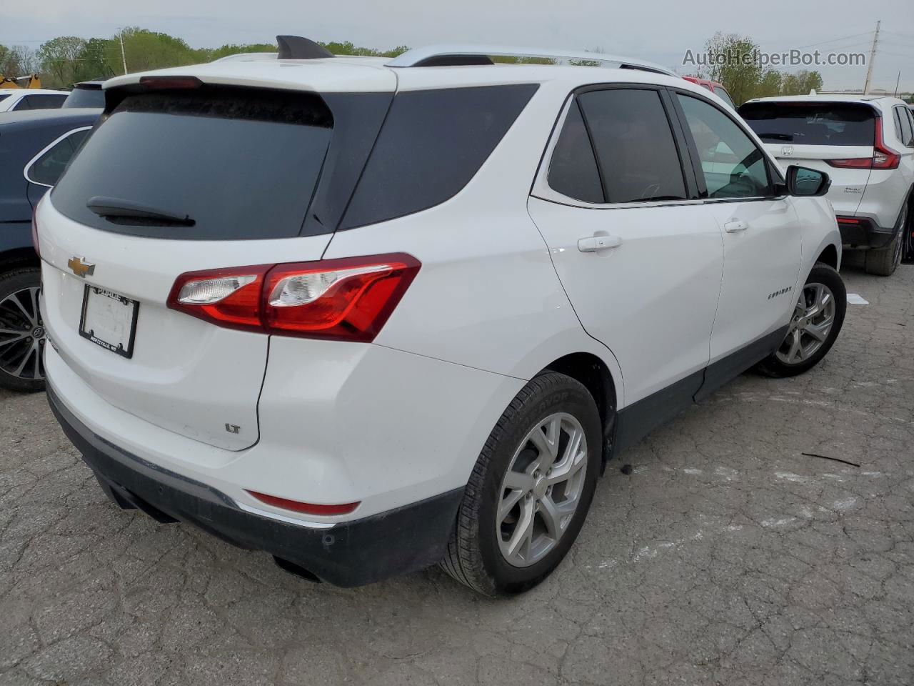 2018 Chevrolet Equinox Lt White vin: 3GNAXKEX2JL402776