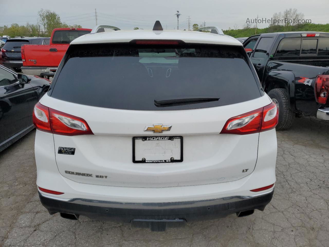 2018 Chevrolet Equinox Lt White vin: 3GNAXKEX2JL402776