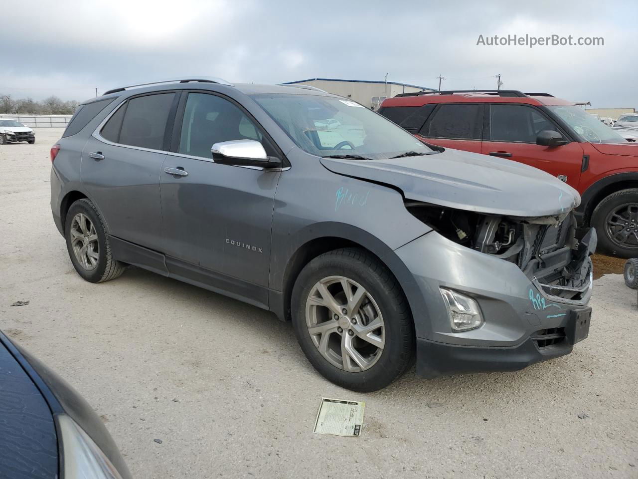 2018 Chevrolet Equinox Premier Gray vin: 3GNAXMEV0JL112496