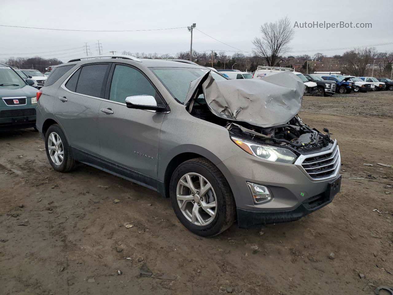 2019 Chevrolet Equinox Premier Gray vin: 3GNAXNEV4KS549897