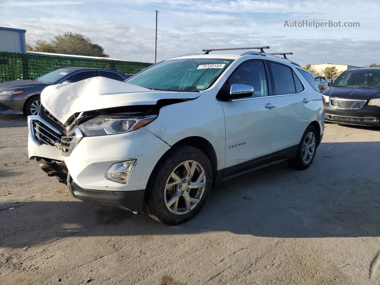 2018 Chevrolet Equinox Premier Белый vin: 3GNAXPEU7JL163986