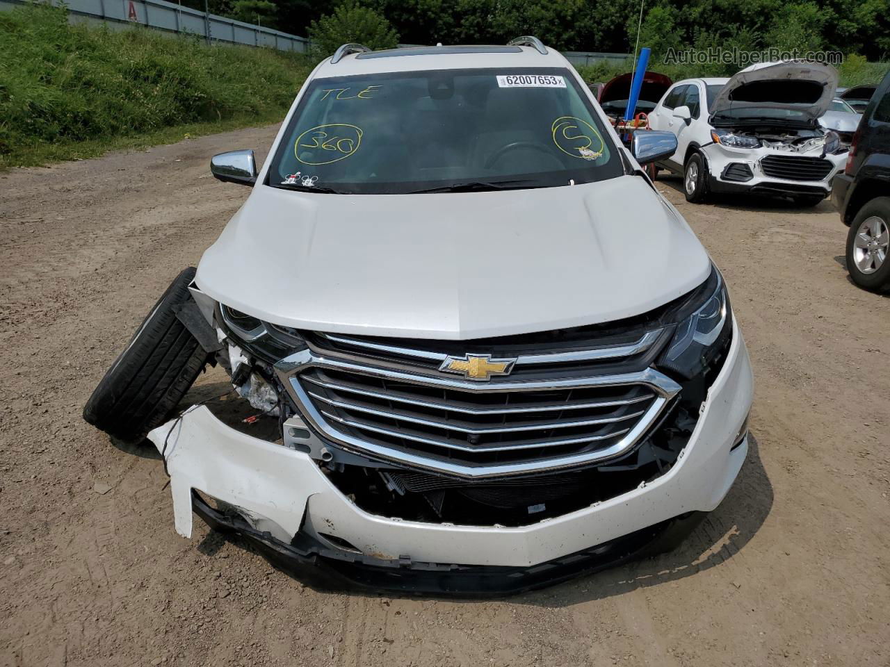 2020 Chevrolet Equinox Premier White vin: 3GNAXPEXXLS552298