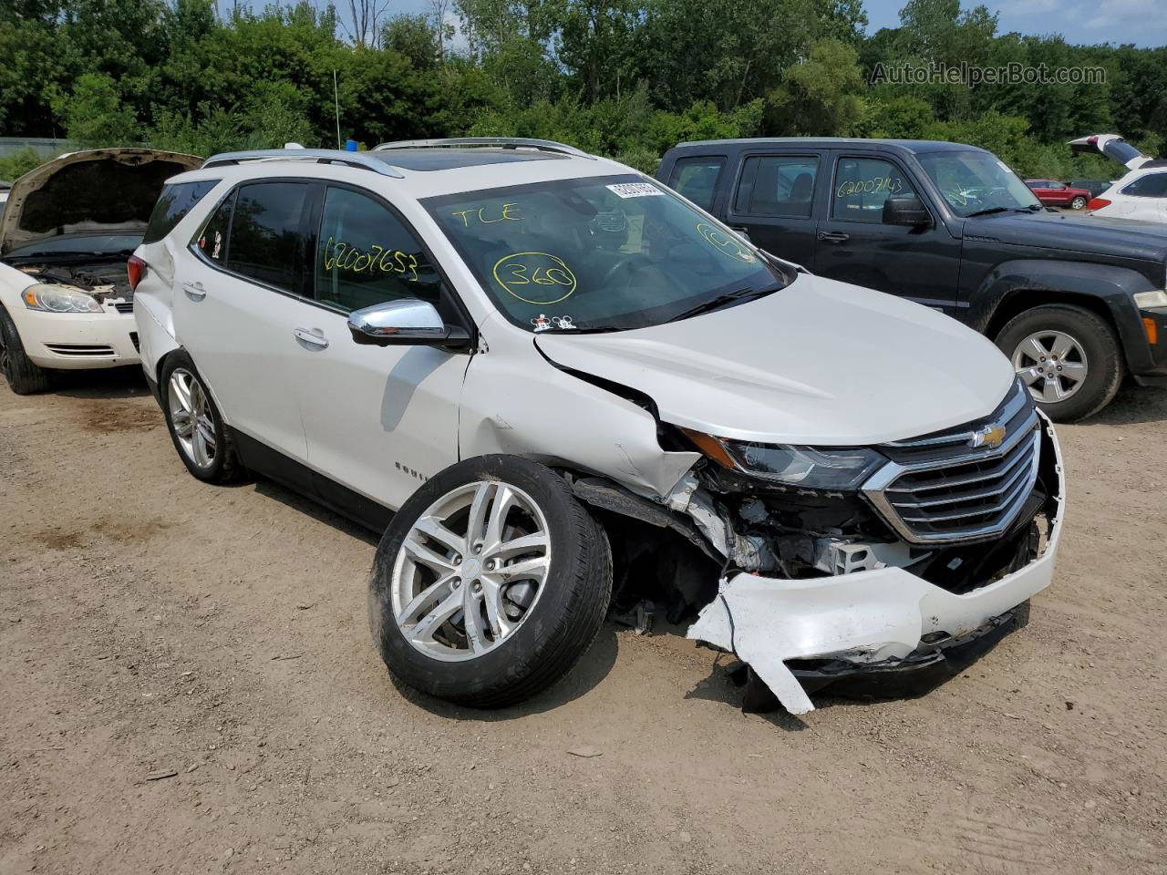 2020 Chevrolet Equinox Premier White vin: 3GNAXPEXXLS552298