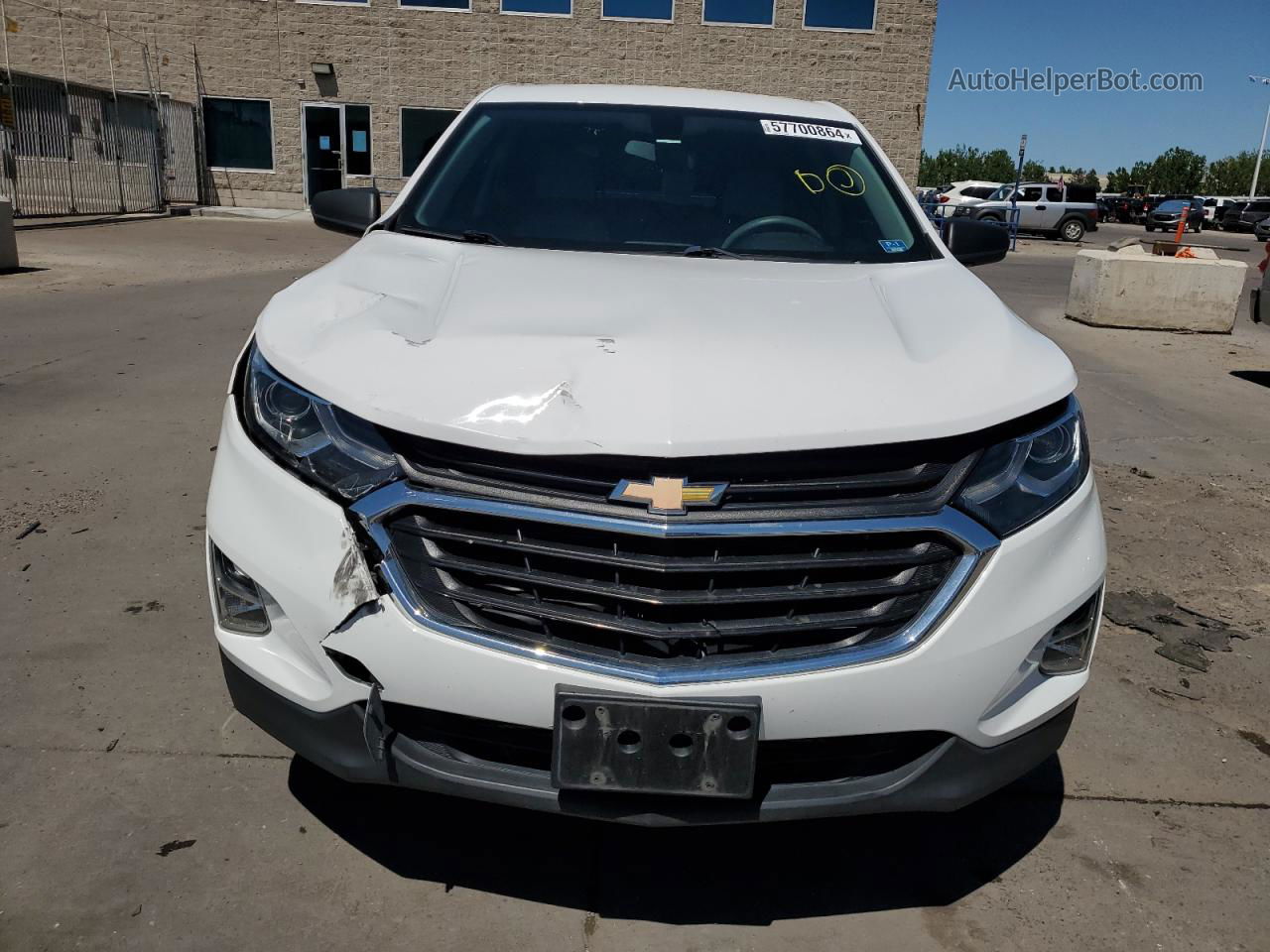 2018 Chevrolet Equinox Ls White vin: 3GNAXREV7JL359303