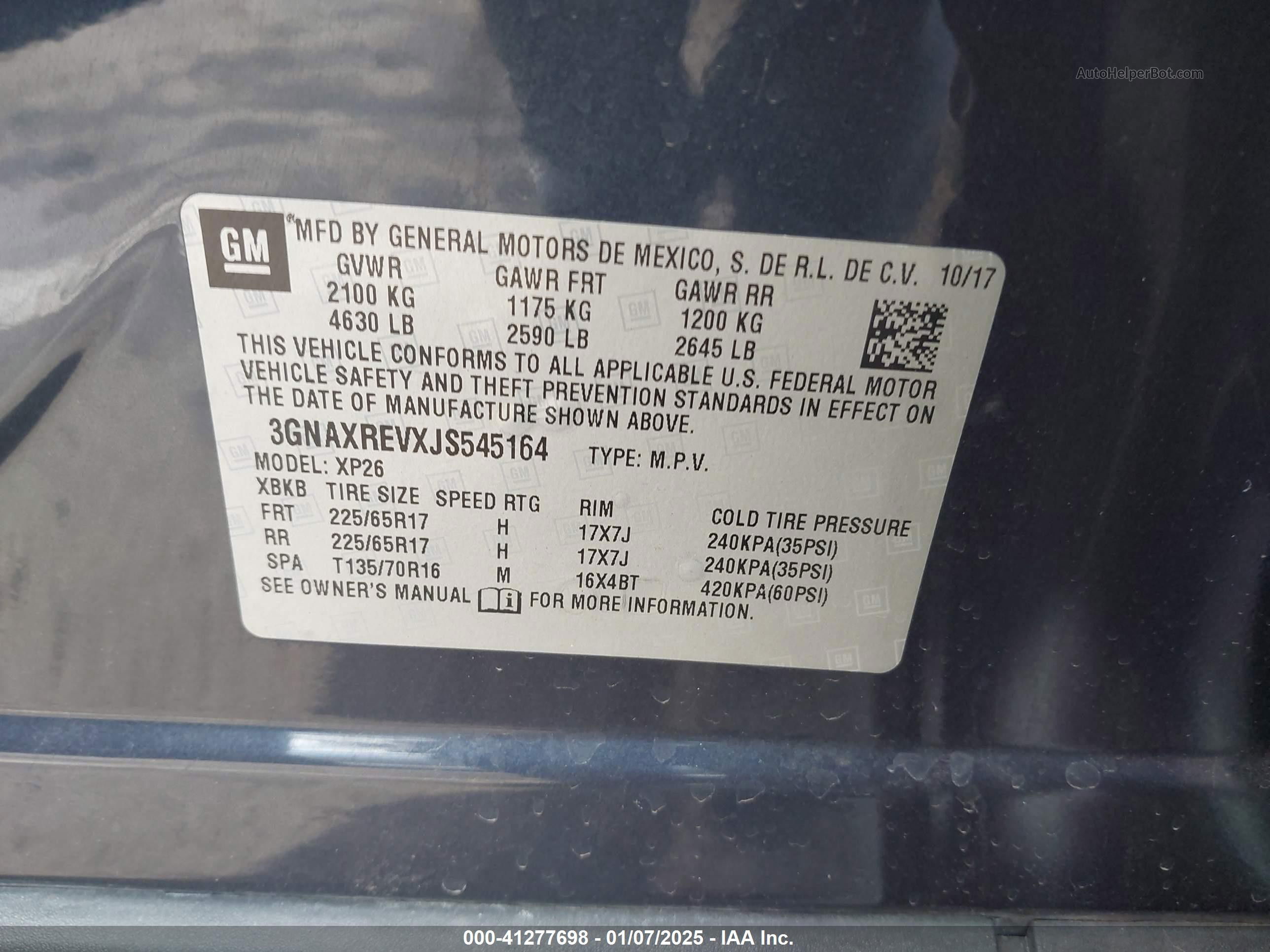 2018 Chevrolet Equinox Ls Dark Blue vin: 3GNAXREVXJS545164