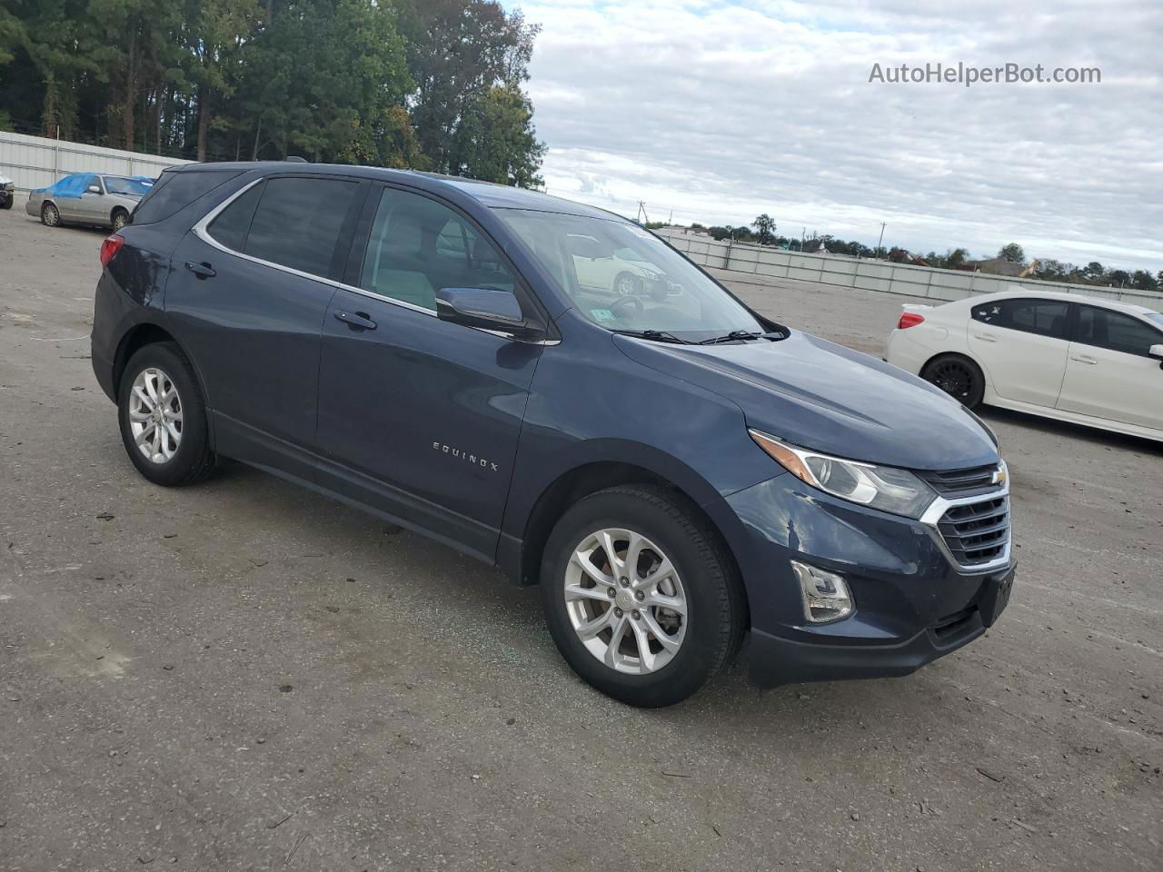 2018 Chevrolet Equinox Lt Синий vin: 3GNAXSEV1JL134608