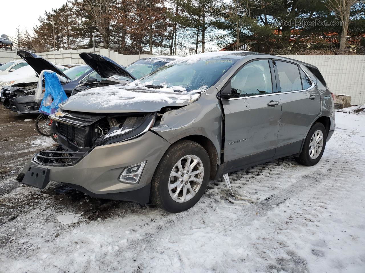 2018 Chevrolet Equinox Lt Серый vin: 3GNAXSEV1JS627856