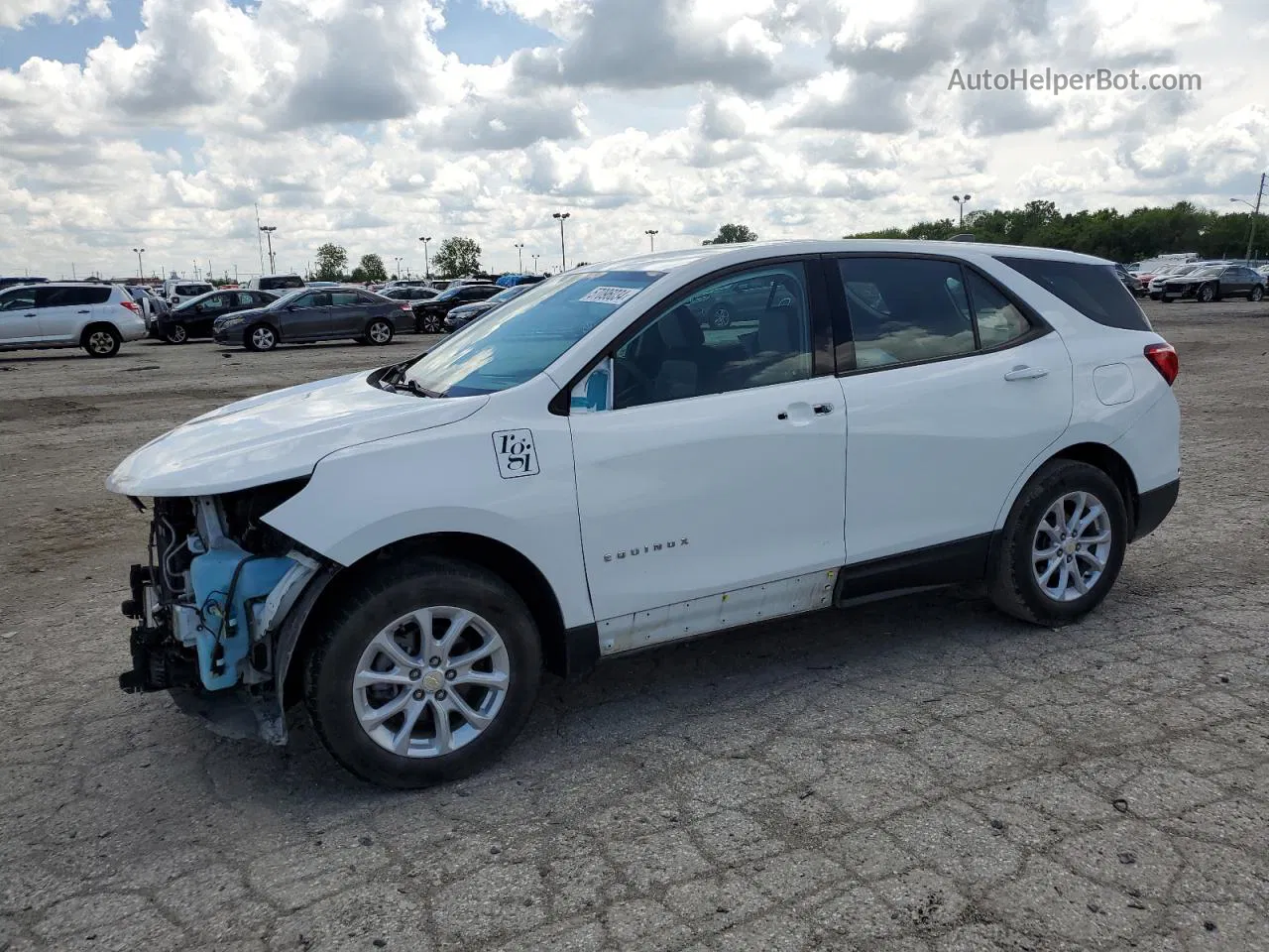 2019 Chevrolet Equinox Ls Белый vin: 3GNAXSEV2KS602384