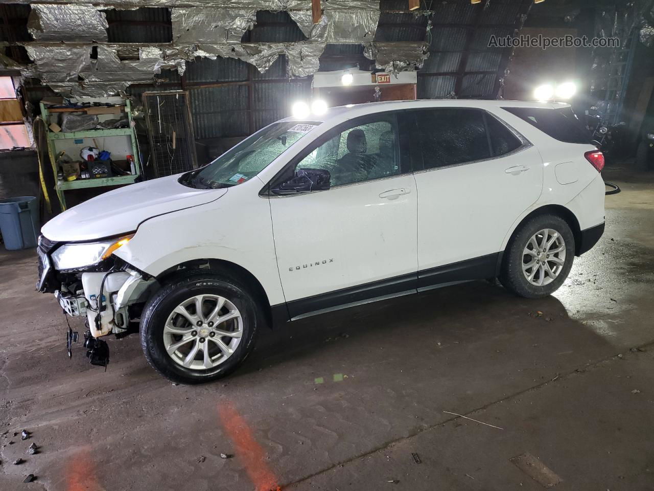 2018 Chevrolet Equinox Lt White vin: 3GNAXSEV3JL381676