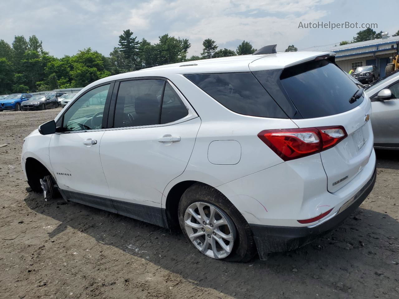 2018 Chevrolet Equinox Lt White vin: 3GNAXSEV3JL394881