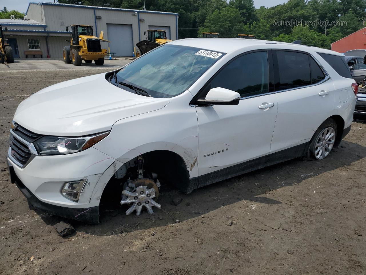 2018 Chevrolet Equinox Lt White vin: 3GNAXSEV3JL394881