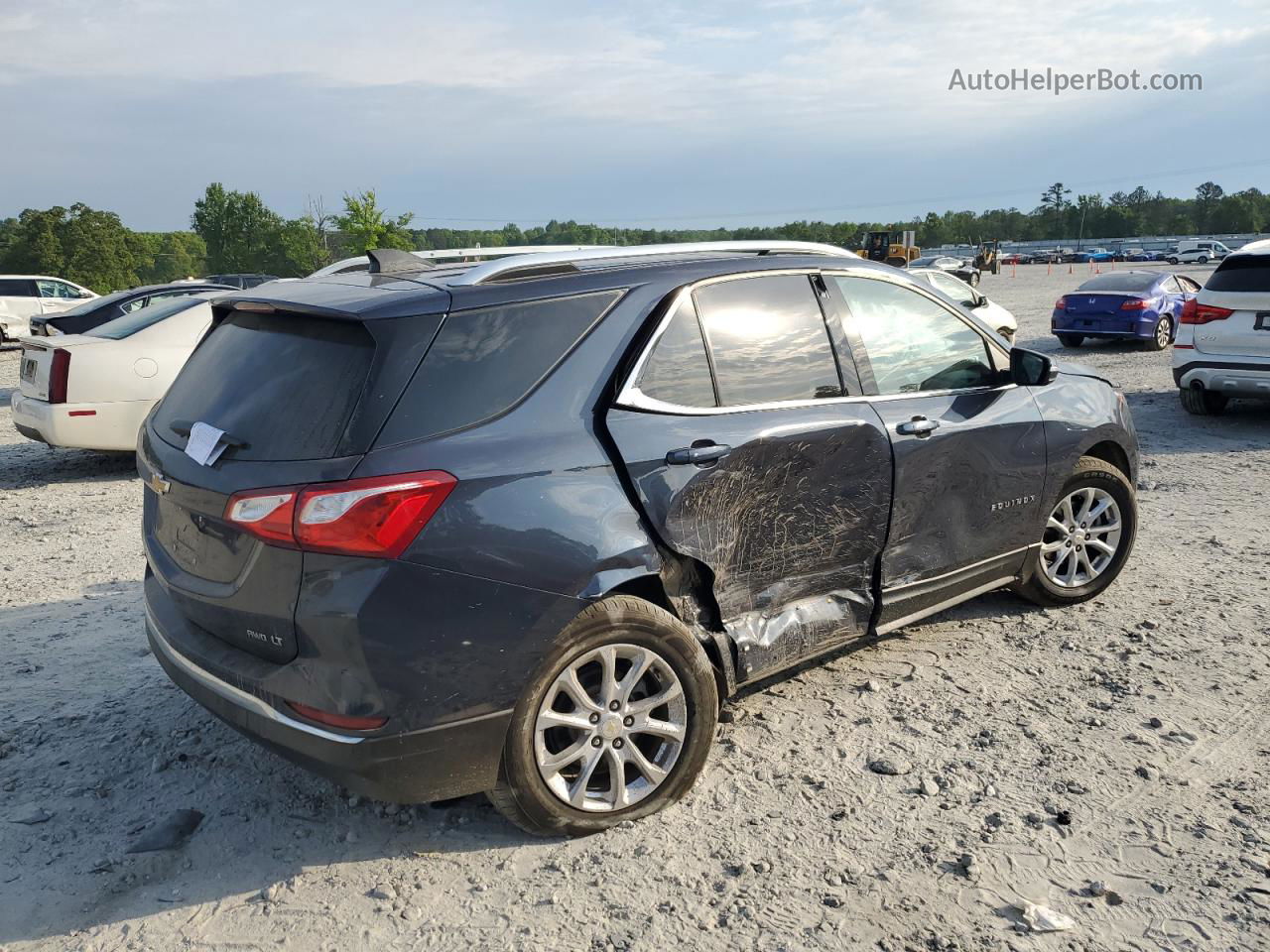 2018 Chevrolet Equinox Lt Синий vin: 3GNAXSEV3JS559723