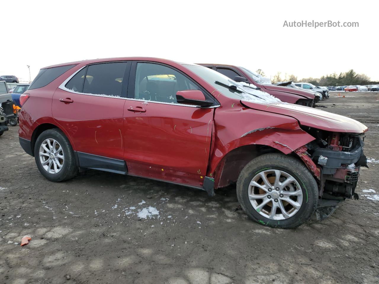 2018 Chevrolet Equinox Lt Burgundy vin: 3GNAXSEV3JS575355