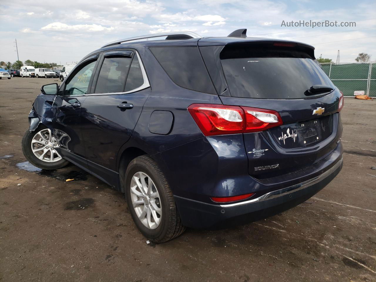 2018 Chevrolet Equinox Lt Синий vin: 3GNAXSEV3JS577591