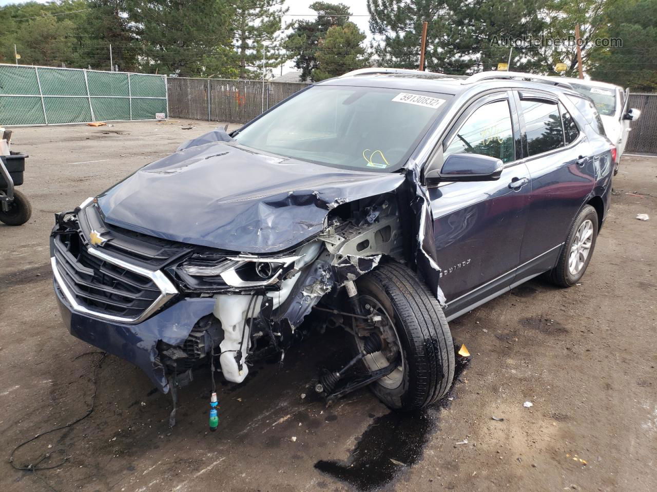 2018 Chevrolet Equinox Lt Синий vin: 3GNAXSEV3JS577591