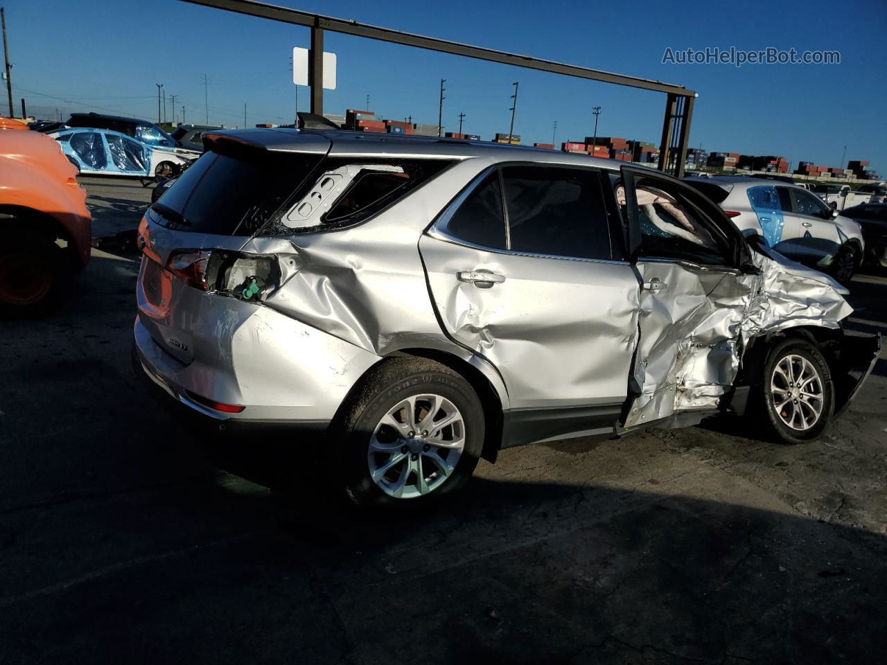 2018 Chevrolet Equinox Lt Silver vin: 3GNAXSEV4JS533485