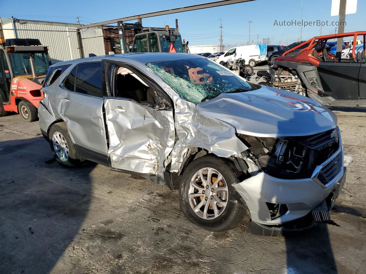 2018 Chevrolet Equinox Lt Silver vin: 3GNAXSEV4JS533485