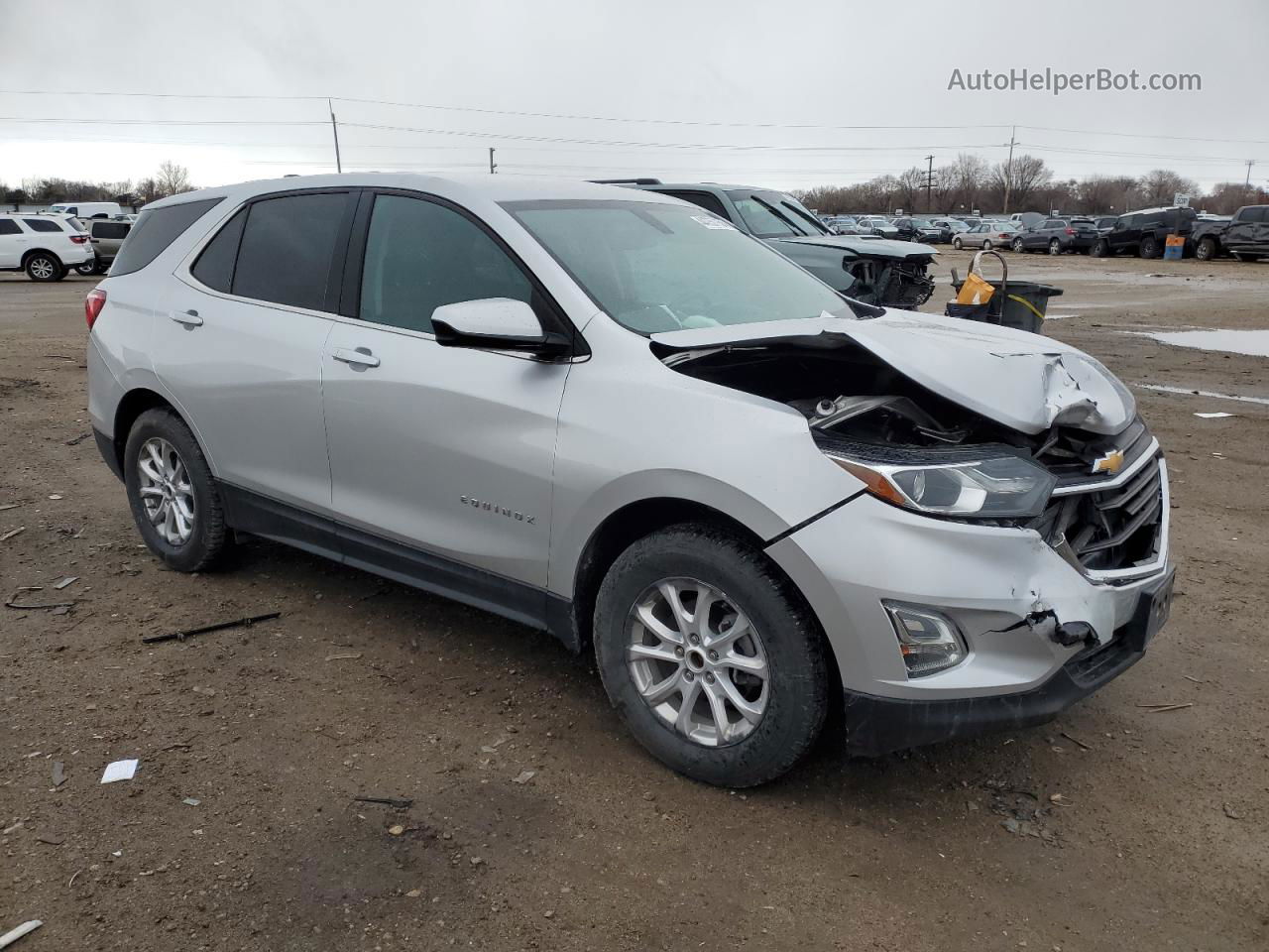 2018 Chevrolet Equinox Lt Silver vin: 3GNAXSEV6JS615802