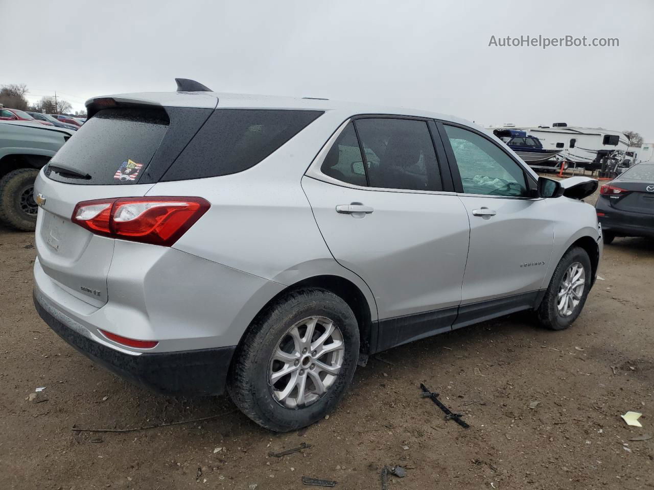 2018 Chevrolet Equinox Lt Silver vin: 3GNAXSEV6JS615802