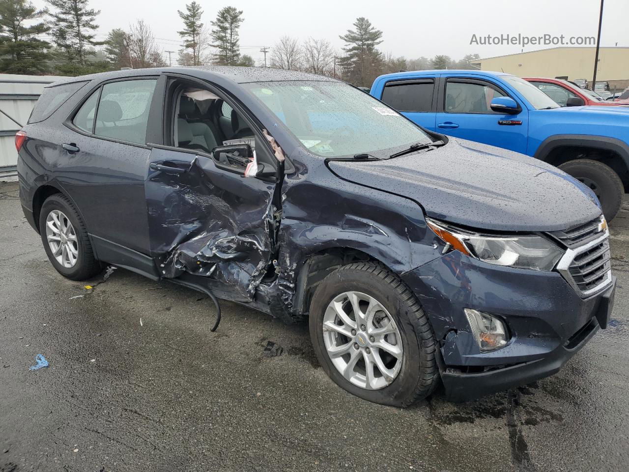 2019 Chevrolet Equinox Ls Blue vin: 3GNAXSEV6KL254809