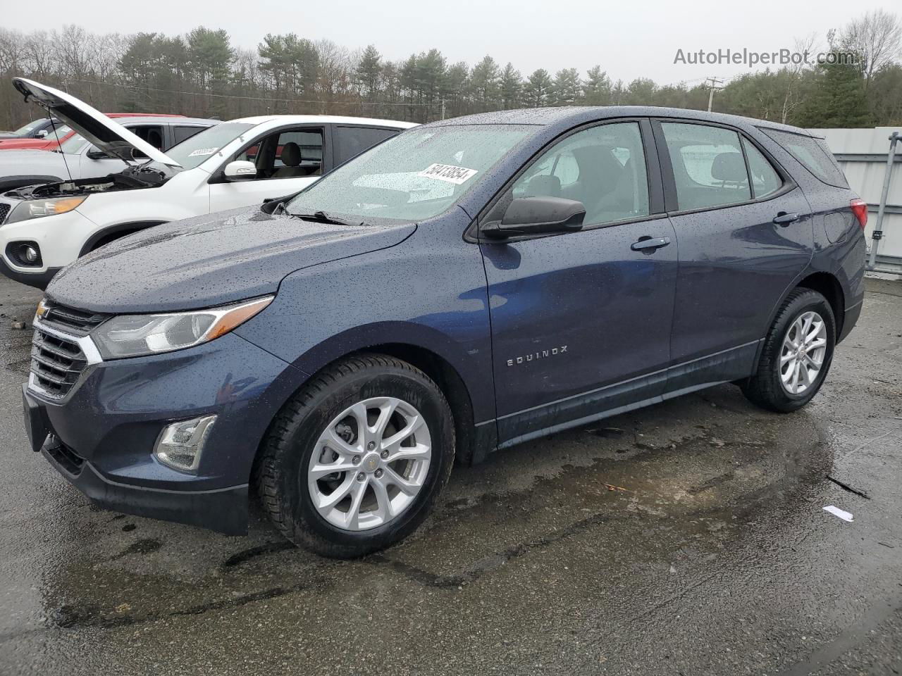 2019 Chevrolet Equinox Ls Blue vin: 3GNAXSEV6KL254809