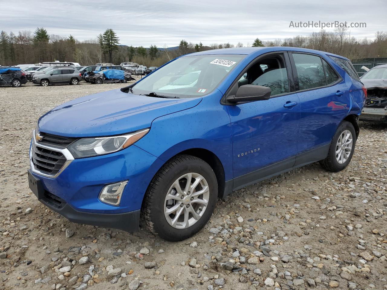 2019 Chevrolet Equinox Ls Blue vin: 3GNAXSEV6KS516592