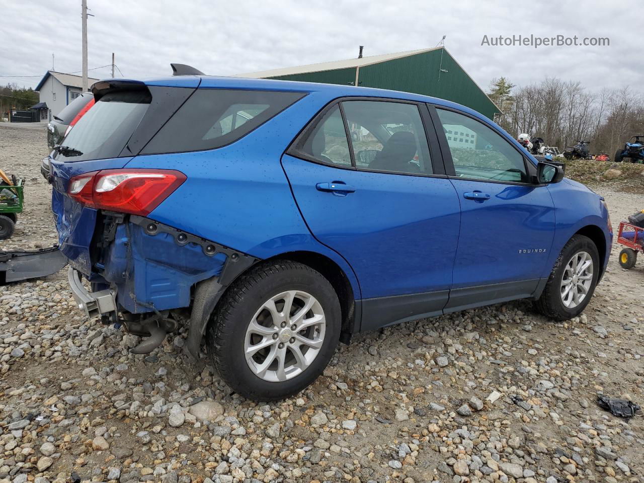 2019 Chevrolet Equinox Ls Синий vin: 3GNAXSEV6KS516592