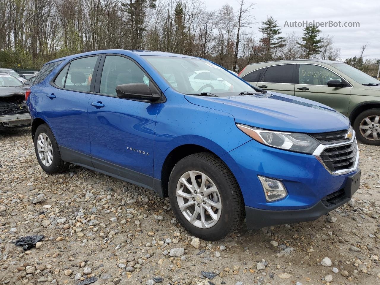 2019 Chevrolet Equinox Ls Blue vin: 3GNAXSEV6KS516592