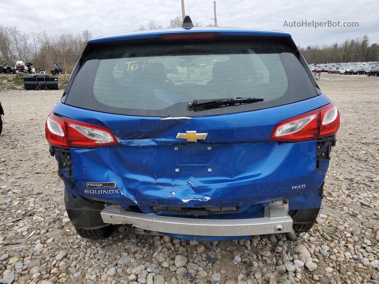 2019 Chevrolet Equinox Ls Синий vin: 3GNAXSEV6KS516592