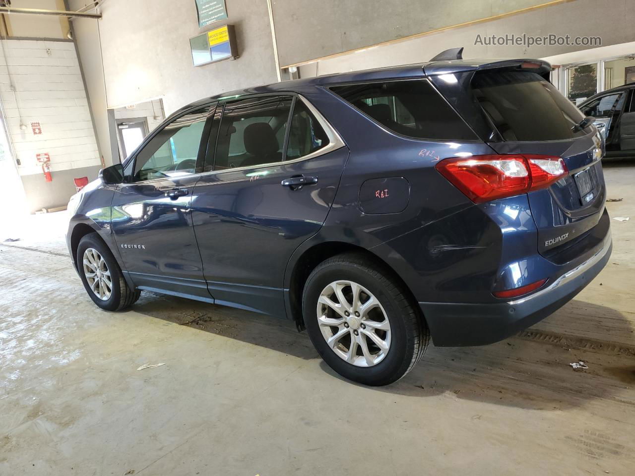 2018 Chevrolet Equinox Lt Синий vin: 3GNAXSEV7JS642166