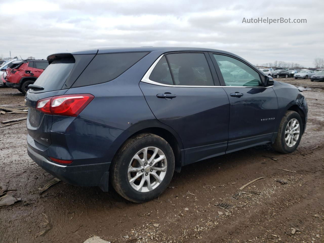 2018 Chevrolet Equinox Lt Синий vin: 3GNAXSEV9JS528041