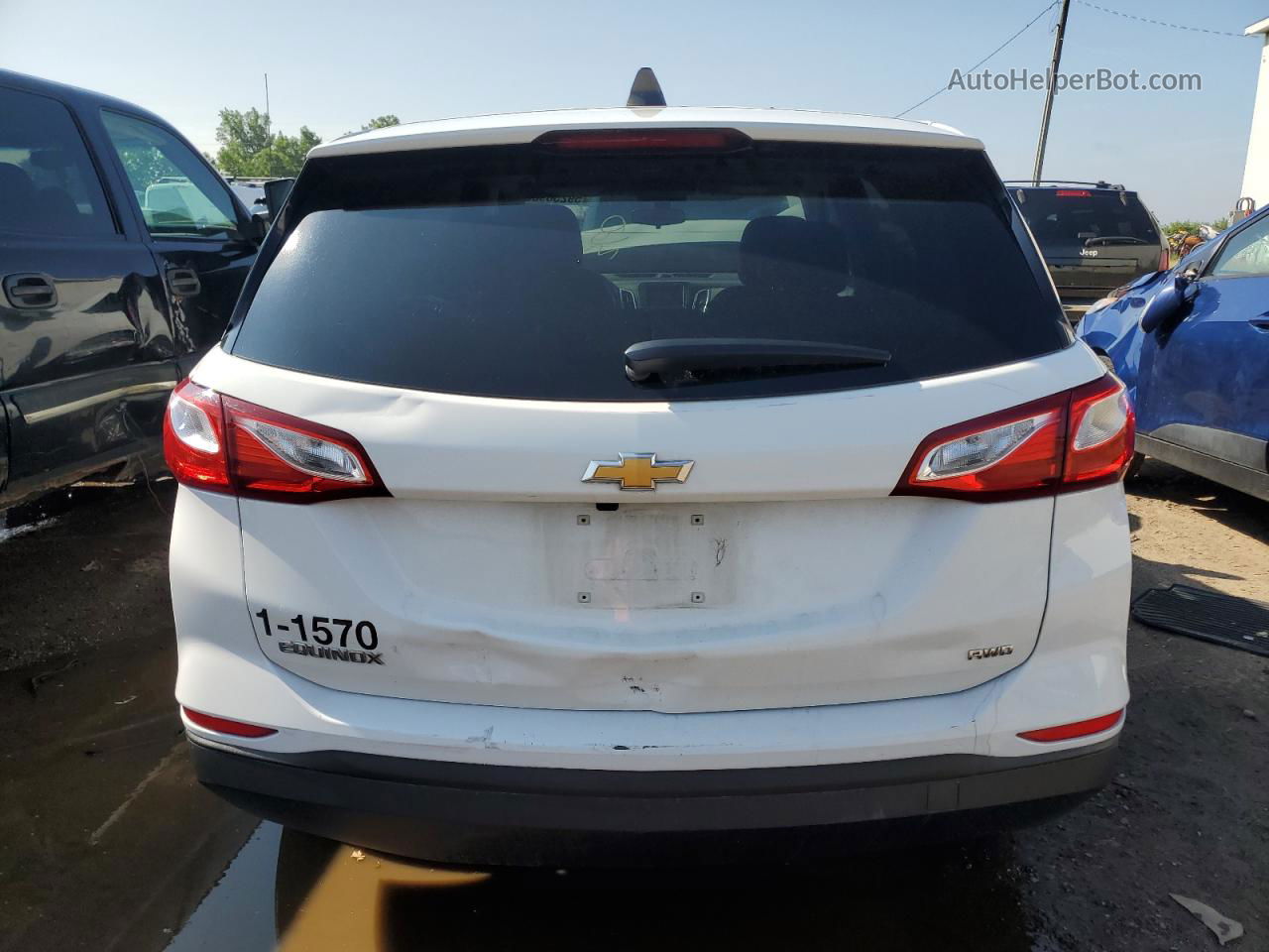 2019 Chevrolet Equinox Ls White vin: 3GNAXSEVXKS556982