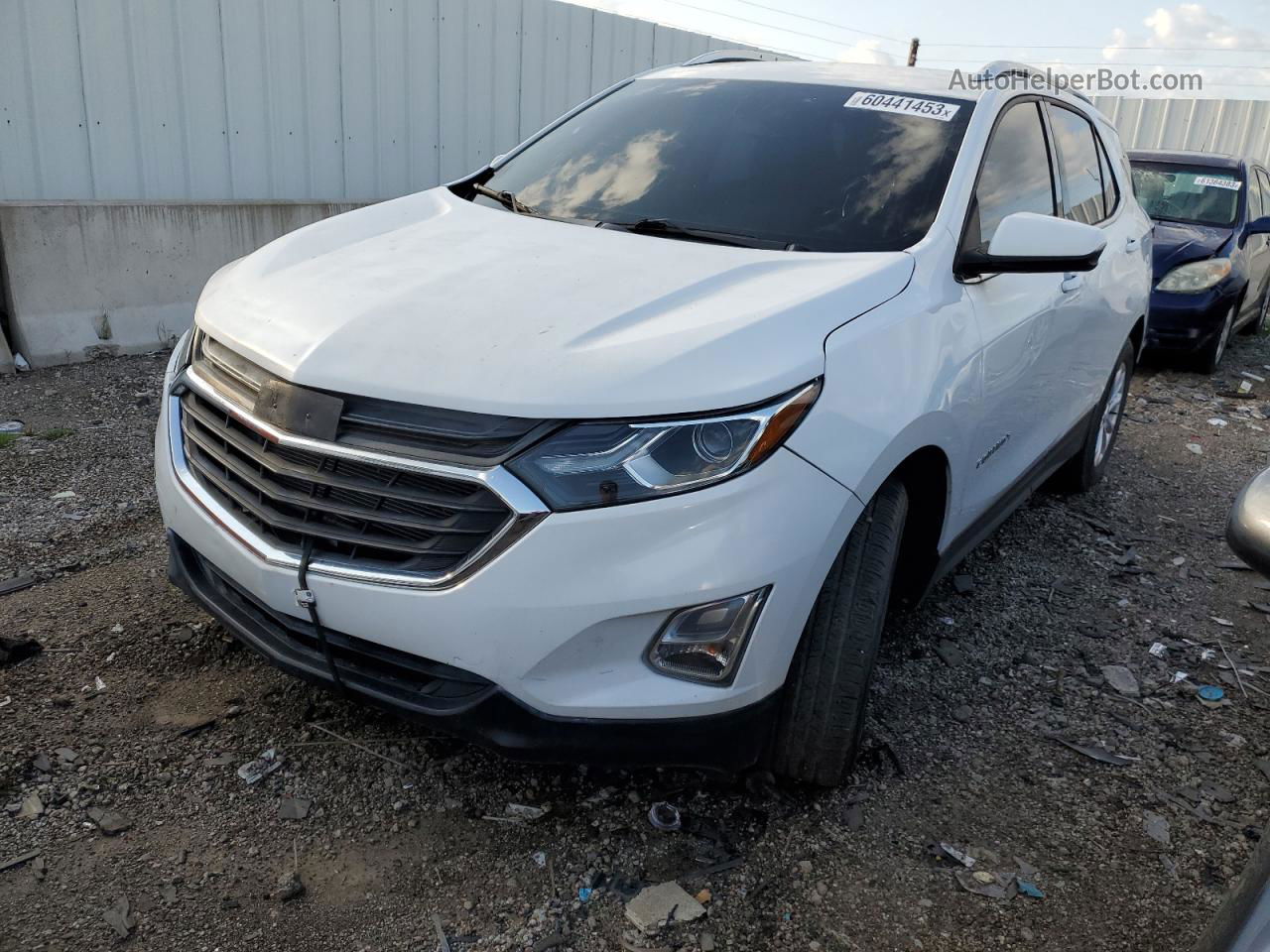 2018 Chevrolet Equinox Lt White vin: 3GNAXUEUXJS638499