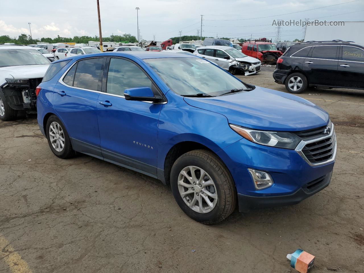 2019 Chevrolet Equinox Lt Blue vin: 3GNAXUEV2KS530629