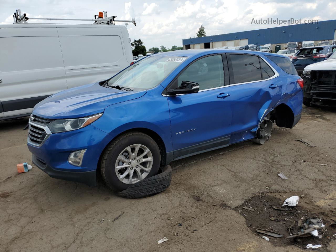 2019 Chevrolet Equinox Lt Blue vin: 3GNAXUEV2KS530629