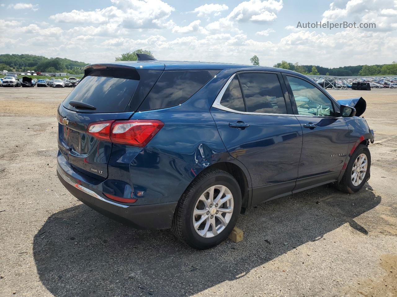 2020 Chevrolet Equinox Lt Синий vin: 3GNAXUEV2LL339353