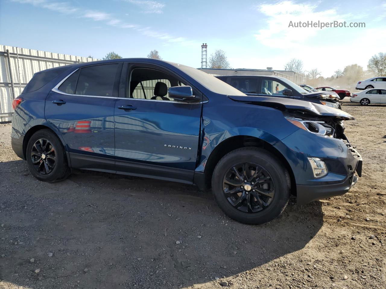 2019 Chevrolet Equinox Lt Синий vin: 3GNAXUEV3KL254648