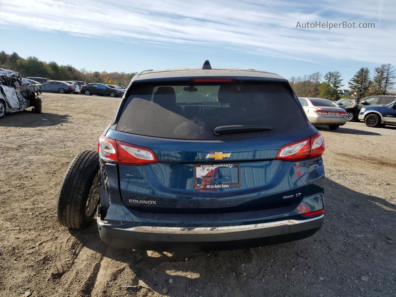 2019 Chevrolet Equinox Lt Синий vin: 3GNAXUEV3KL254648