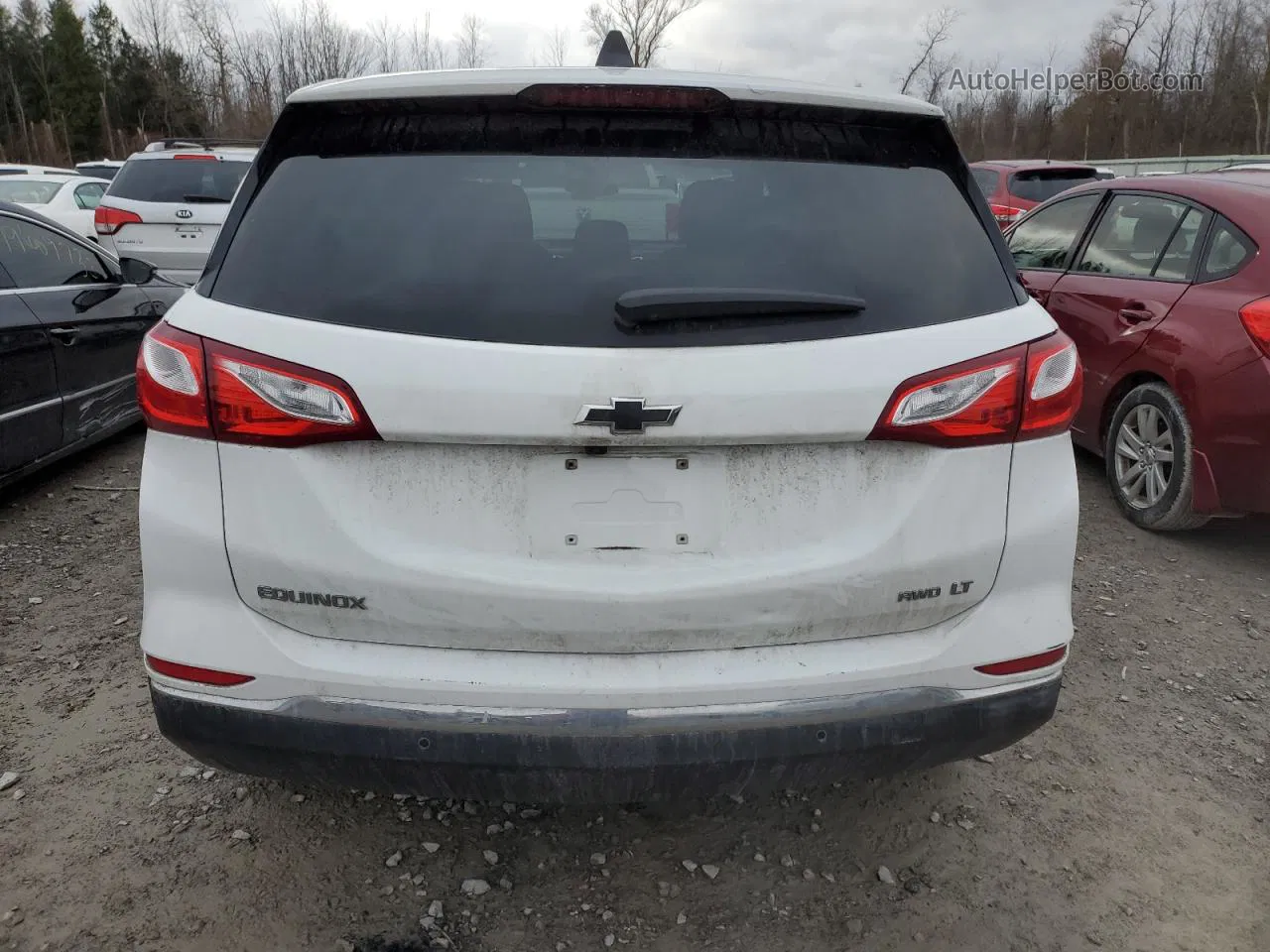 2020 Chevrolet Equinox Lt White vin: 3GNAXUEV4LS607664