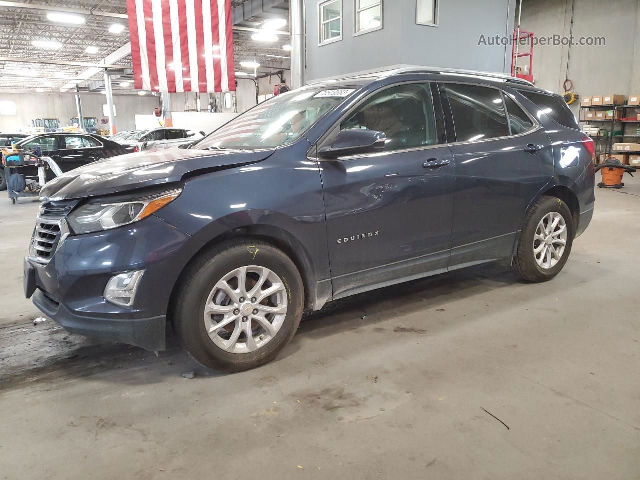 2019 Chevrolet Equinox Lt Синий vin: 3GNAXUEVXKS517787