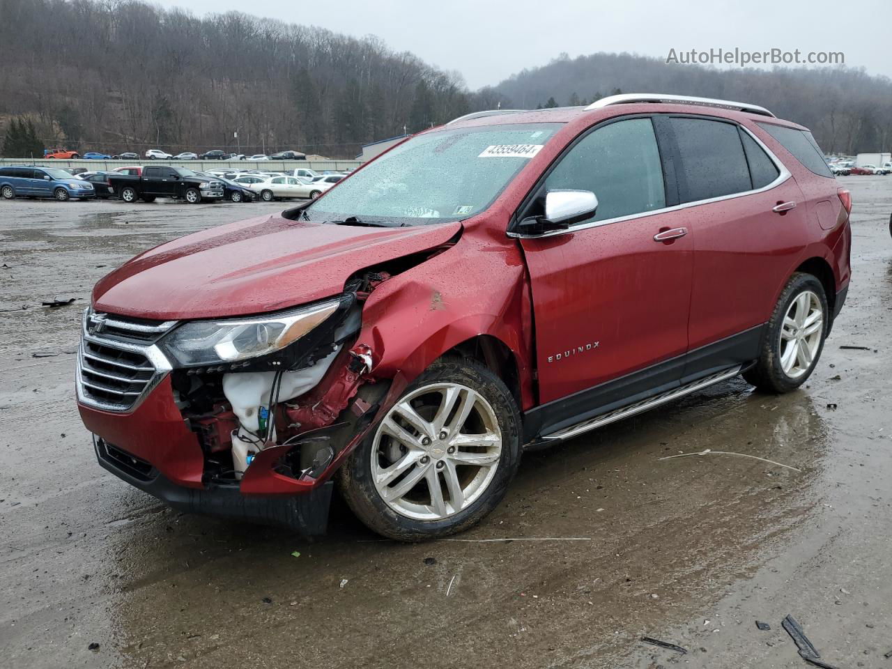 2018 Chevrolet Equinox Premier Бордовый vin: 3GNAXVEV0JS628840