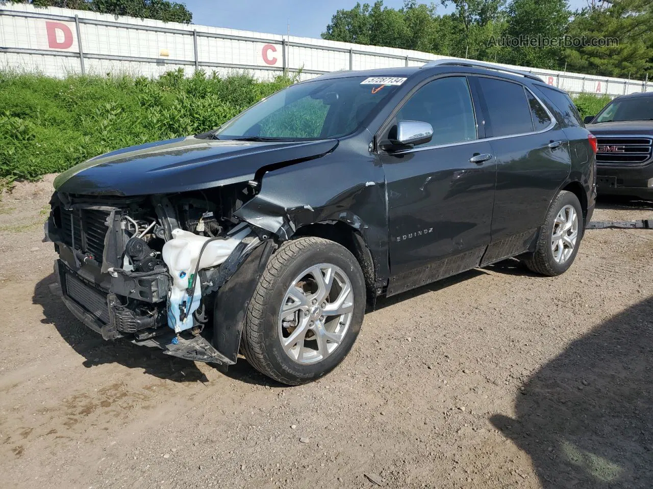 2018 Chevrolet Equinox Premier Серый vin: 3GNAXVEV0JS633911