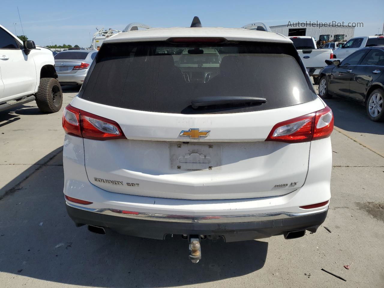 2019 Chevrolet Equinox Lt White vin: 3GNAXVEX2KS629135