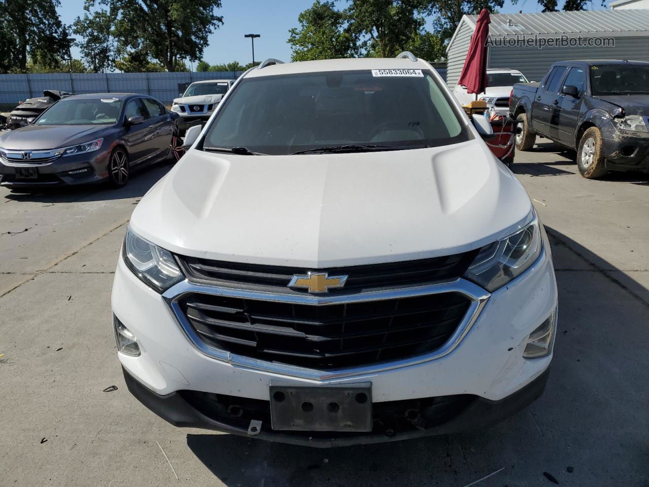 2019 Chevrolet Equinox Lt White vin: 3GNAXVEX2KS629135