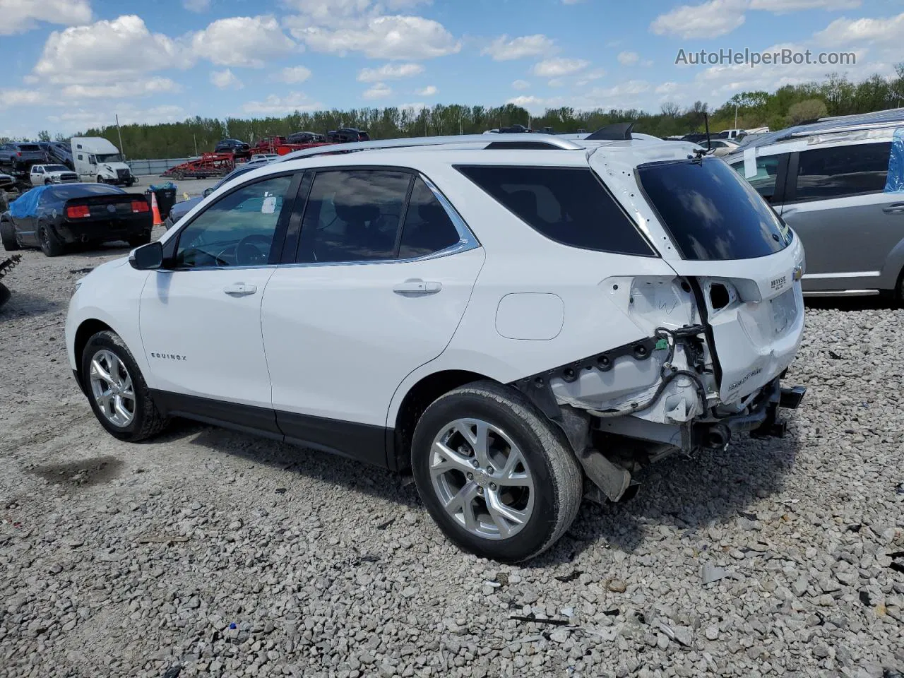 2019 Chevrolet Equinox Lt White vin: 3GNAXVEX4KL194483