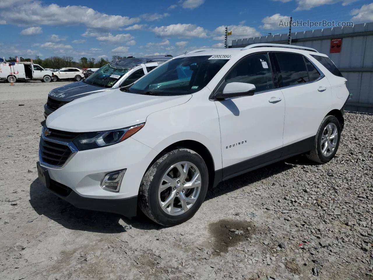 2019 Chevrolet Equinox Lt White vin: 3GNAXVEX4KL194483