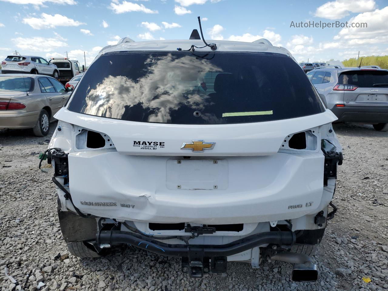 2019 Chevrolet Equinox Lt White vin: 3GNAXVEX4KL194483