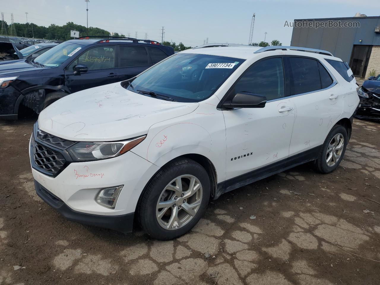 2019 Chevrolet Equinox Lt Белый vin: 3GNAXVEX9KS567586