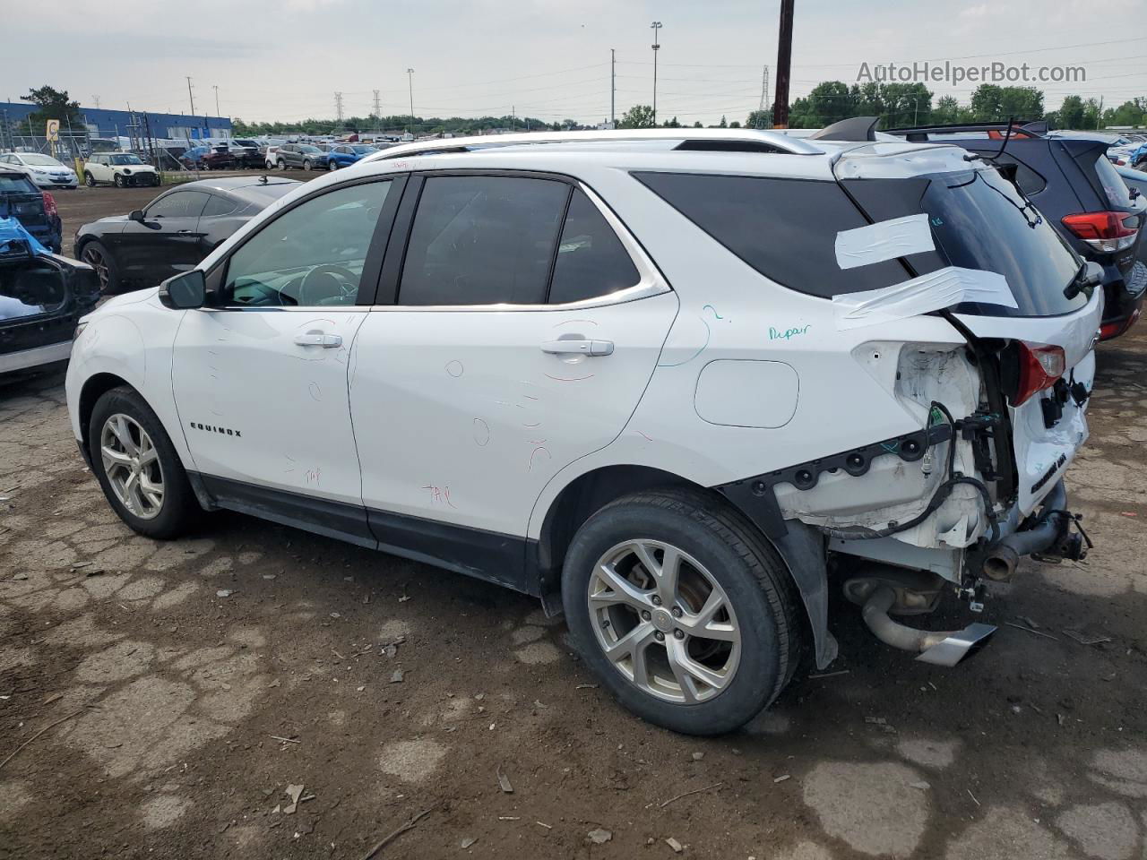 2019 Chevrolet Equinox Lt White vin: 3GNAXVEX9KS567586